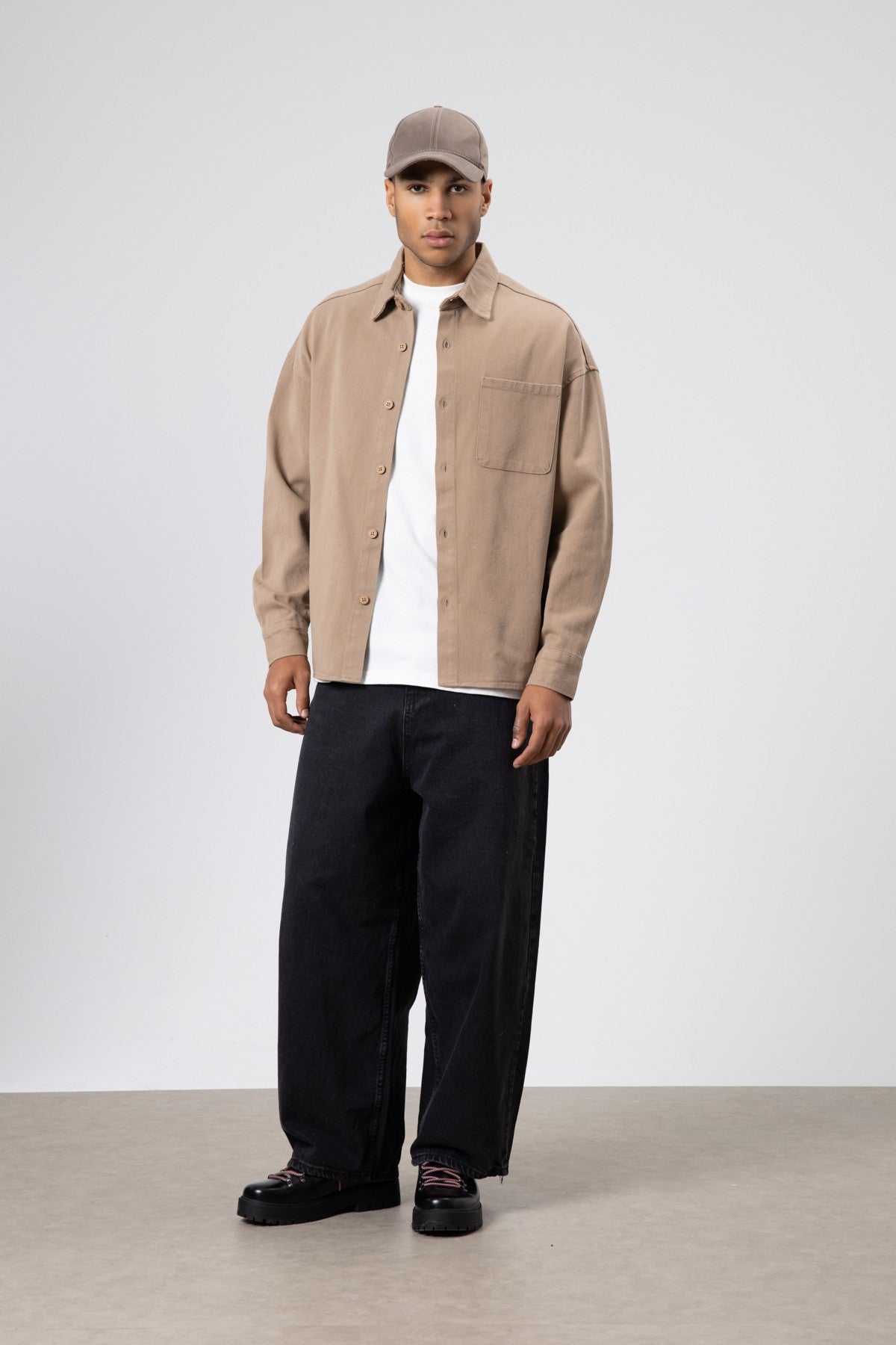 Oversize Gabardin Gömlek Ceket