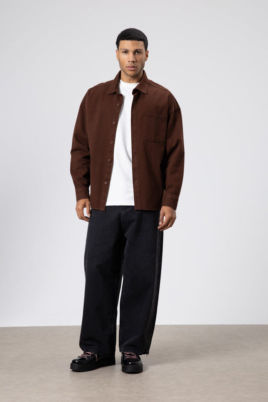 Oversize Gabardin Gömlek Ceket