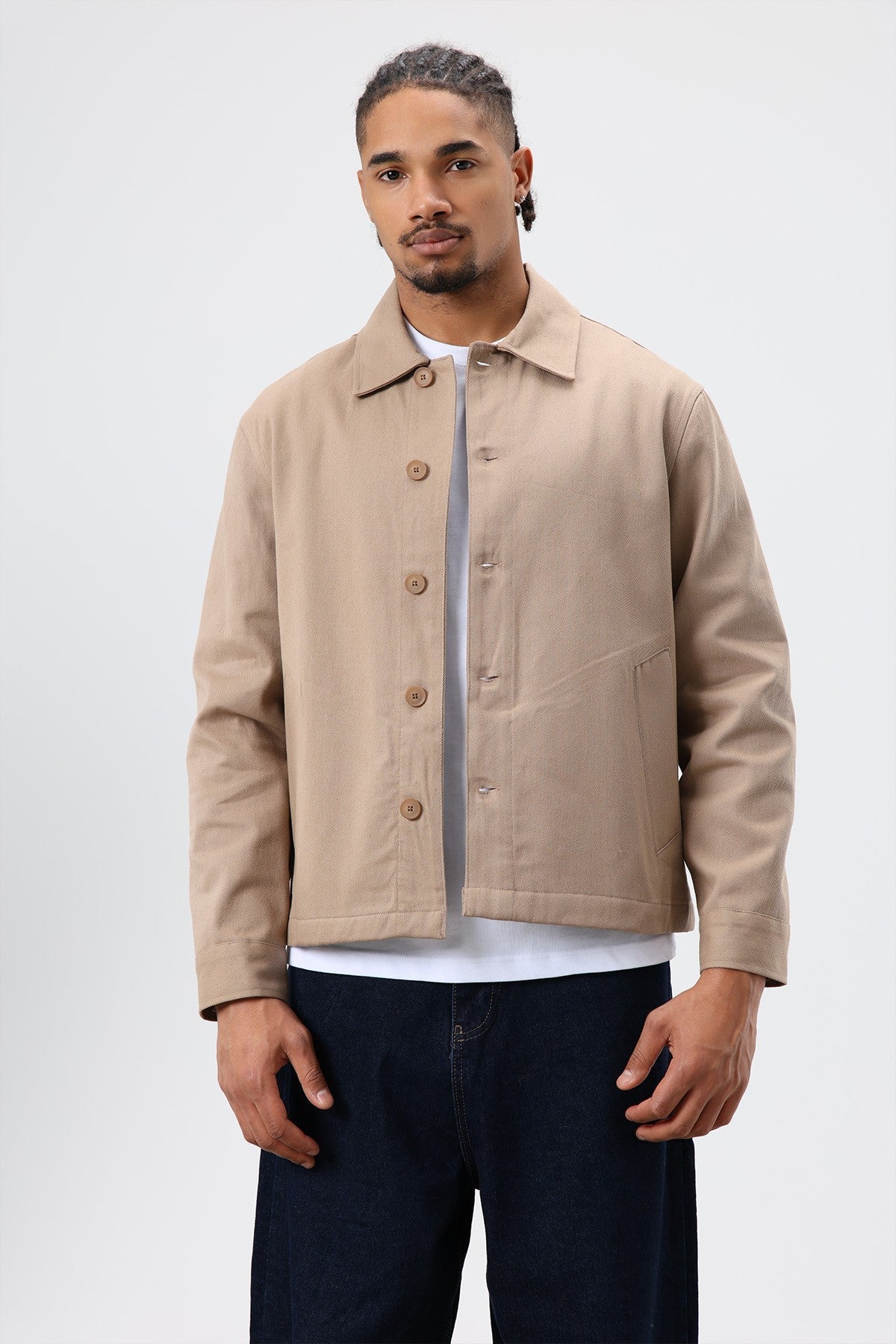 Boxy Fit Gabardin Ceket