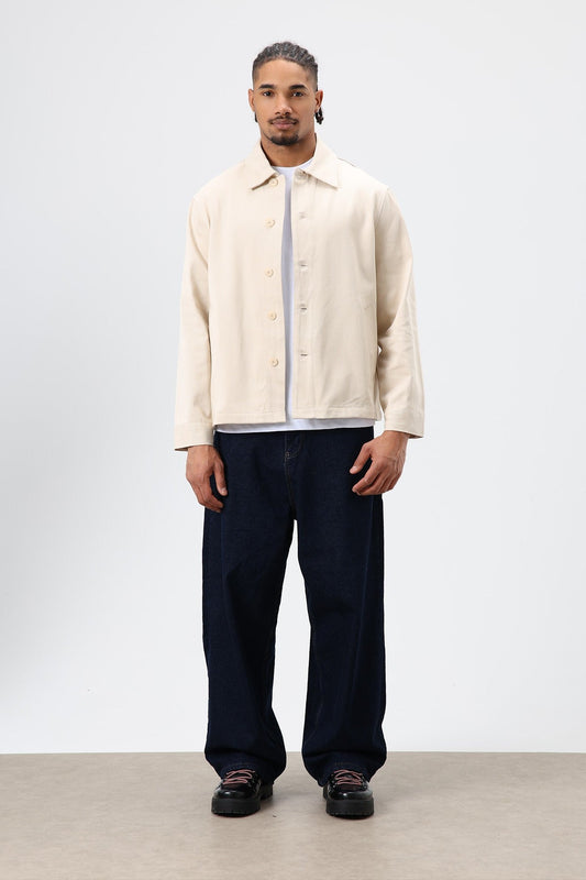 Boxy Fit Gabardin Ceket