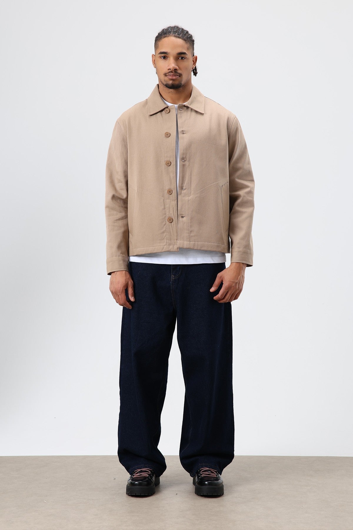 Boxy Fit Gabardin Ceket