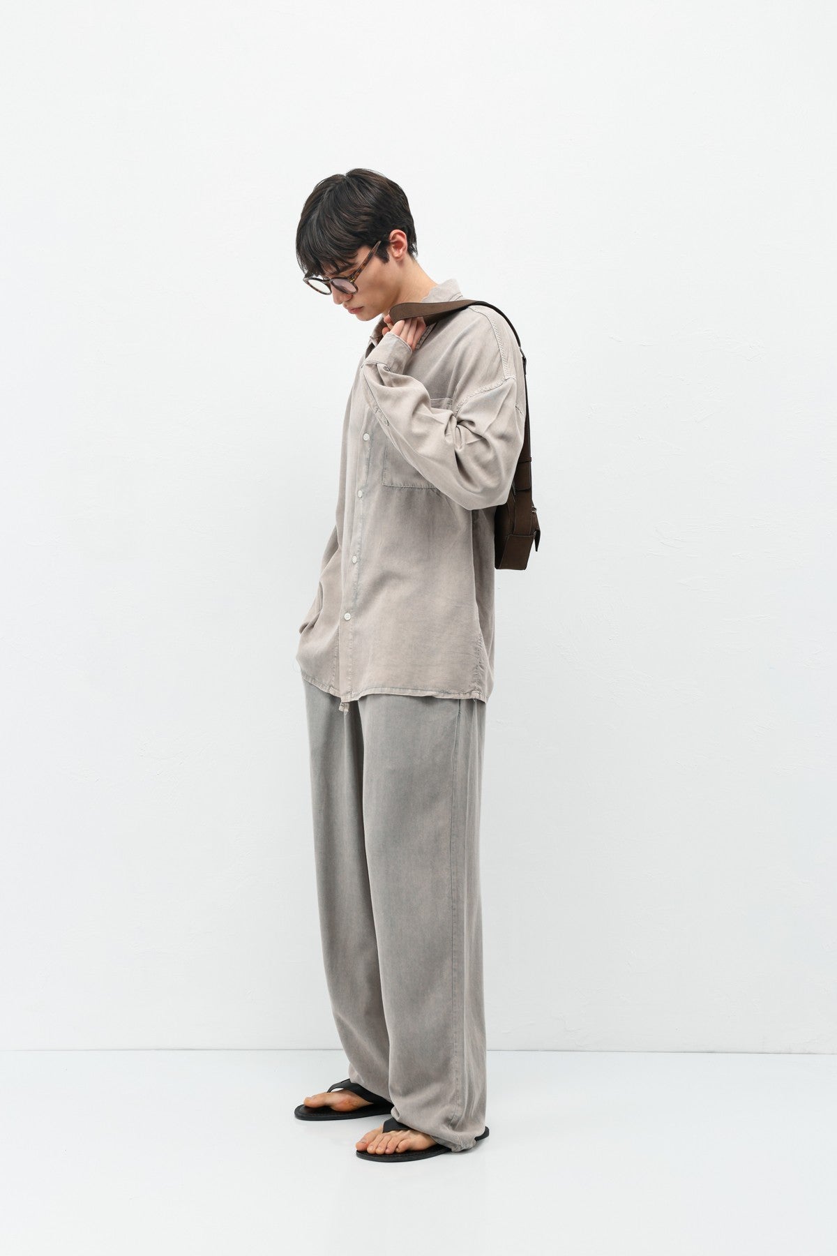 Oversize Yıkamalı Cep Detaylı Gömlek