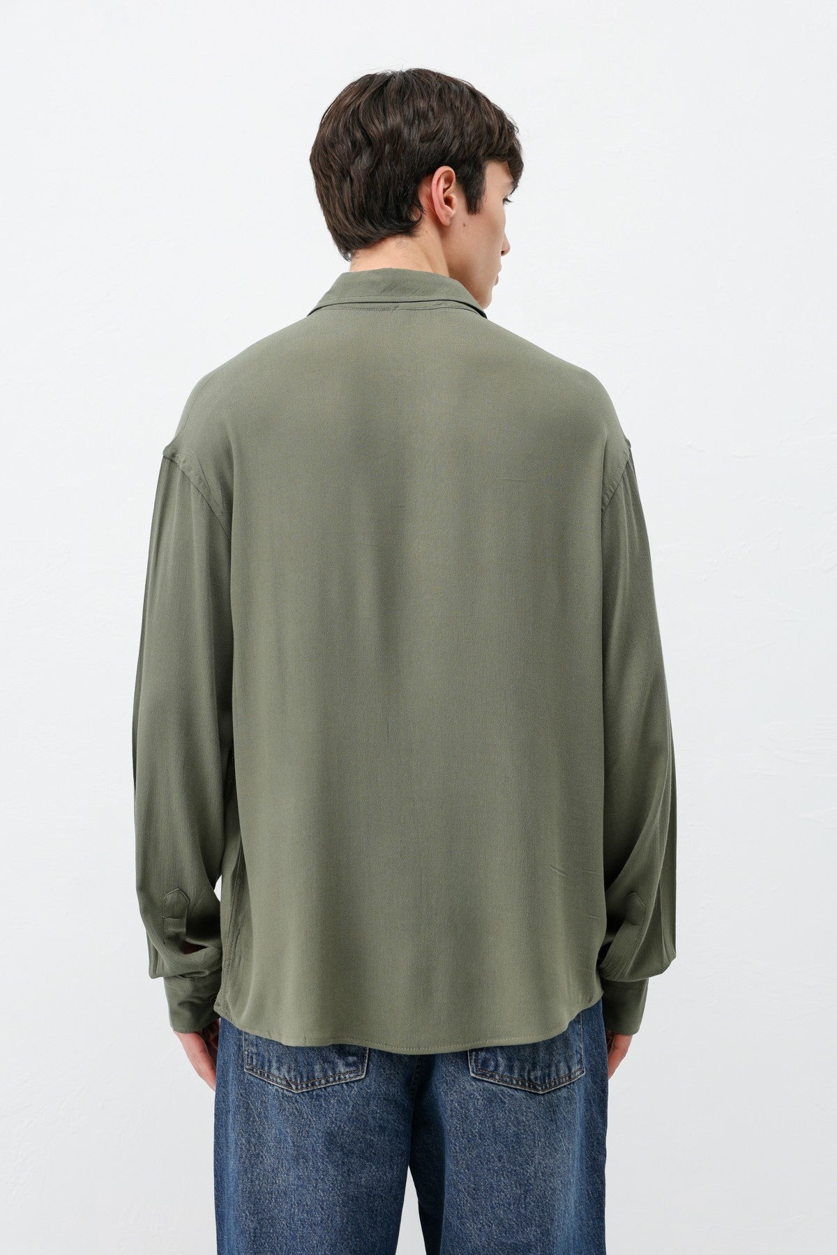 Hafif Dokulu Oversize Gömlek