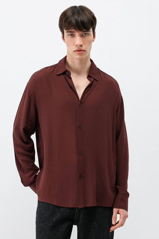 Hafif Dokulu Oversize Gömlek