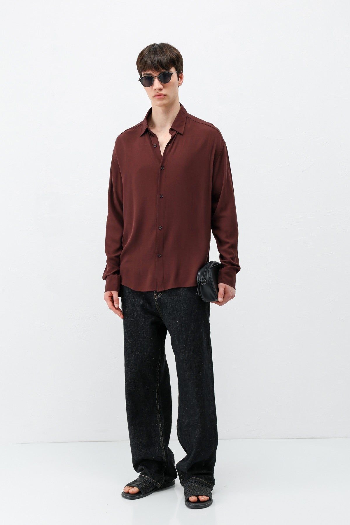 Hafif Dokulu Oversize Gömlek