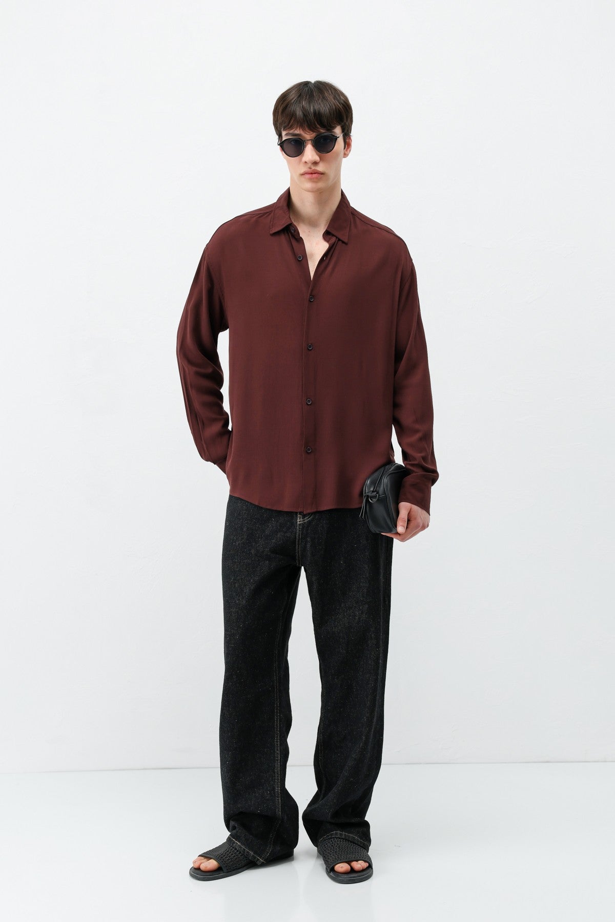 Hafif Dokulu Oversize Gömlek