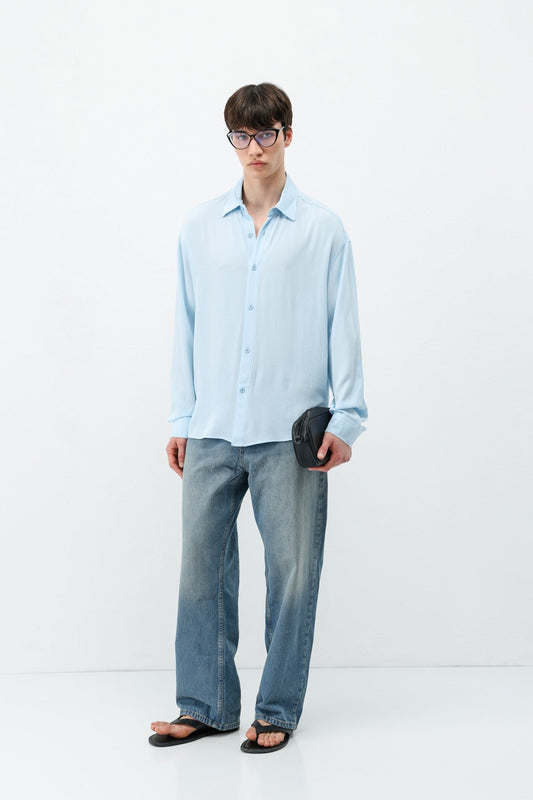 Hafif Dokulu Oversize Gömlek
