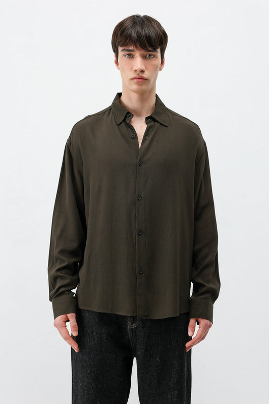Hafif Dokulu Oversize Gömlek