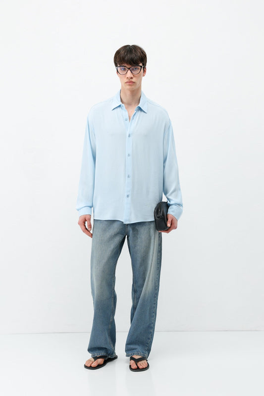 Hafif Dokulu Oversize Gömlek