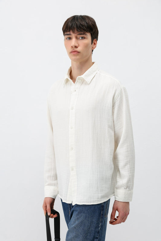 Müslin Kumaş Oversize Gömlek