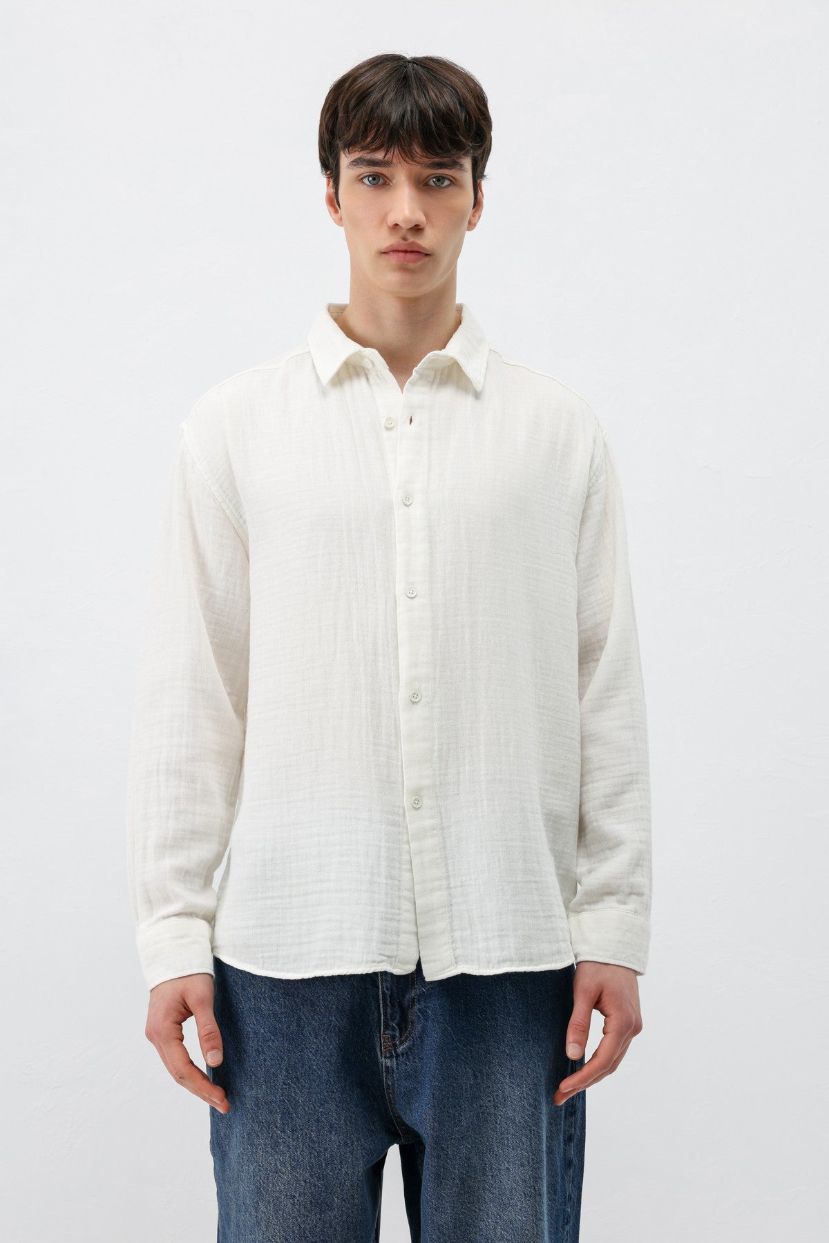 Müslin Kumaş Oversize Gömlek