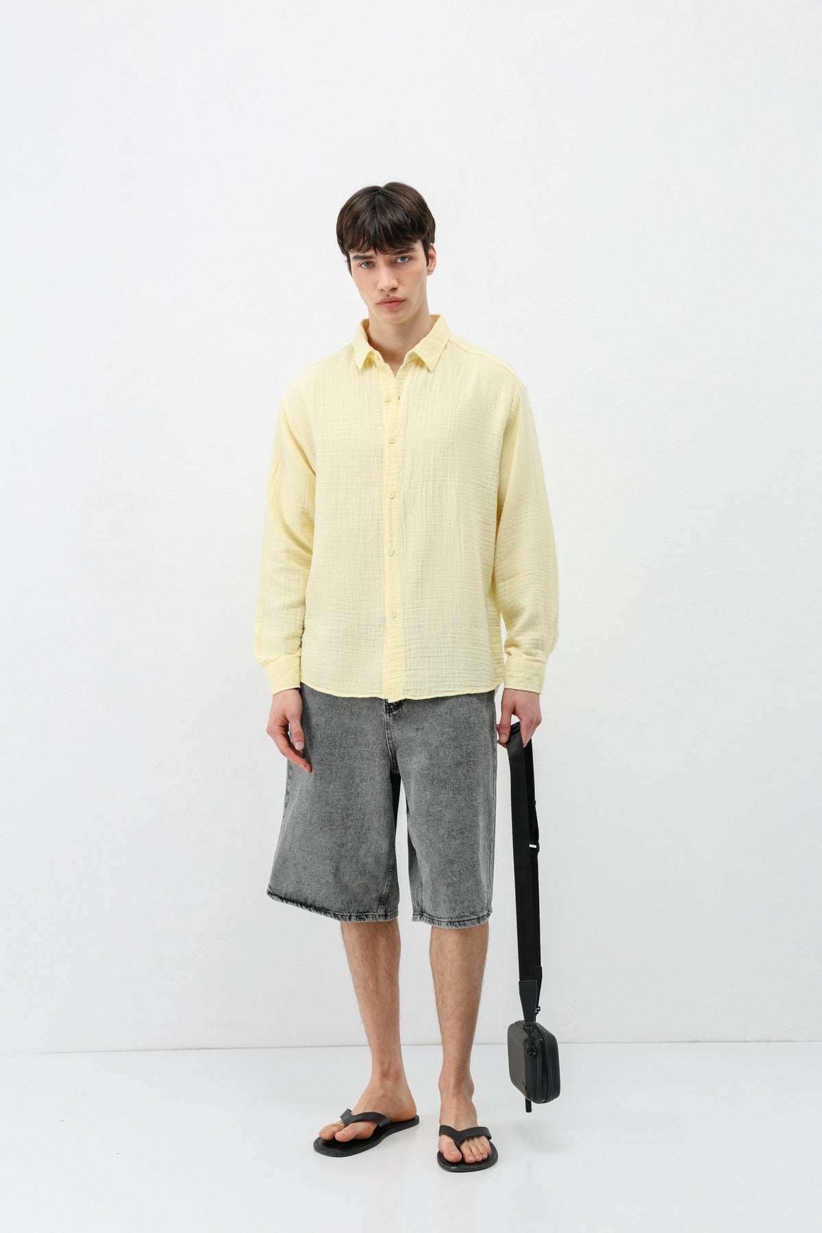 Müslin Kumaş Oversize Gömlek