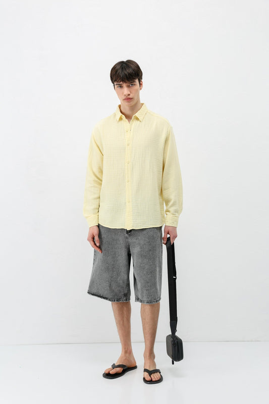 Müslin Kumaş Oversize Gömlek