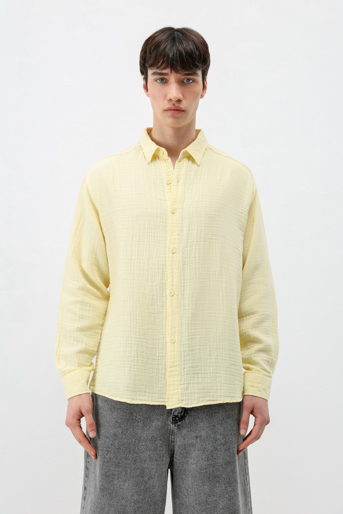 Müslin Kumaş Oversize Gömlek