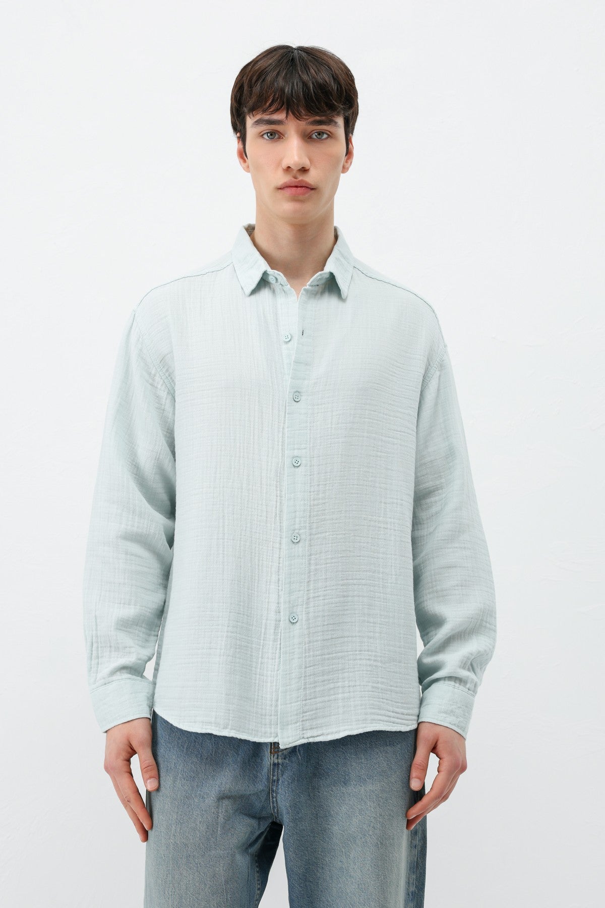 Müslin Kumaş Oversize Gömlek