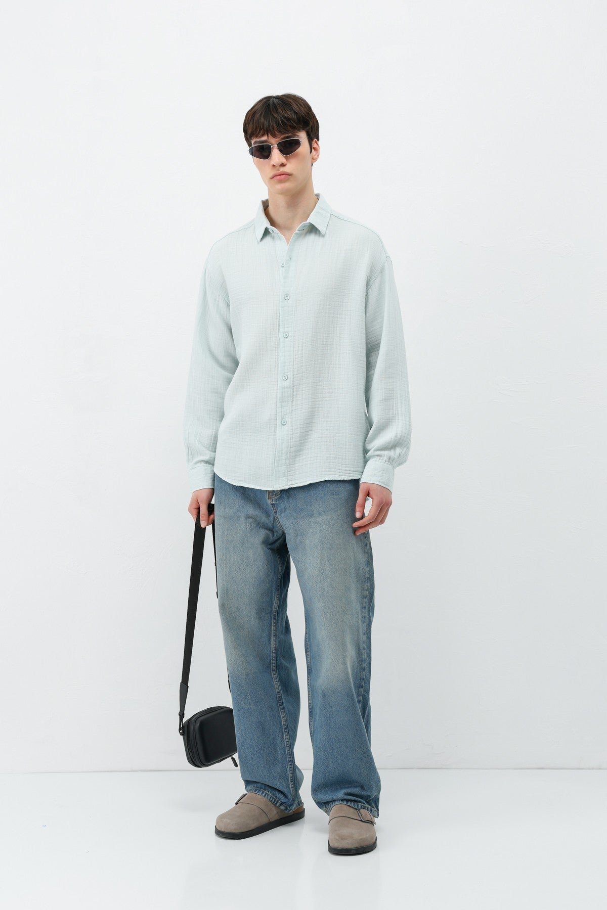 Müslin Kumaş Oversize Gömlek