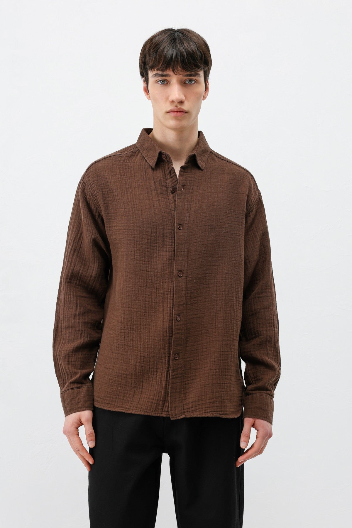 Müslin Kumaş Oversize Gömlek