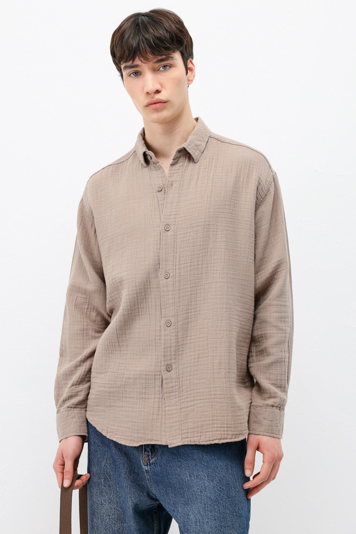 Müslin Kumaş Oversize Gömlek