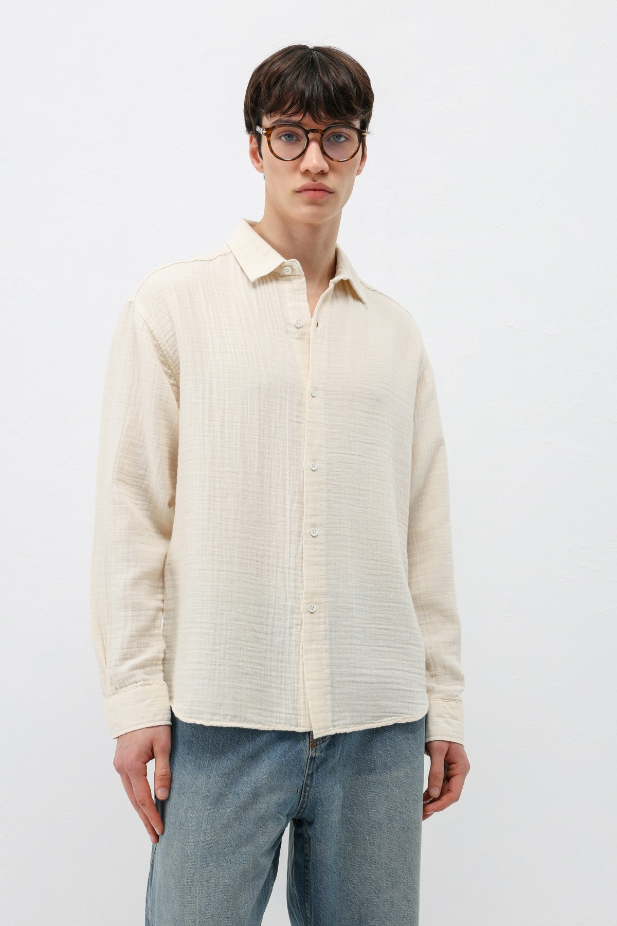 Müslin Kumaş Oversize Gömlek