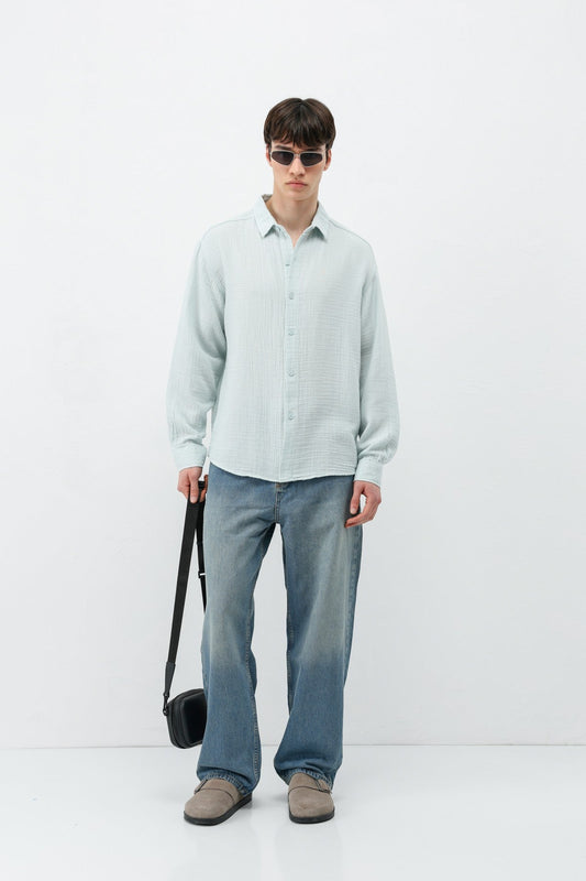 Müslin Kumaş Oversize Gömlek