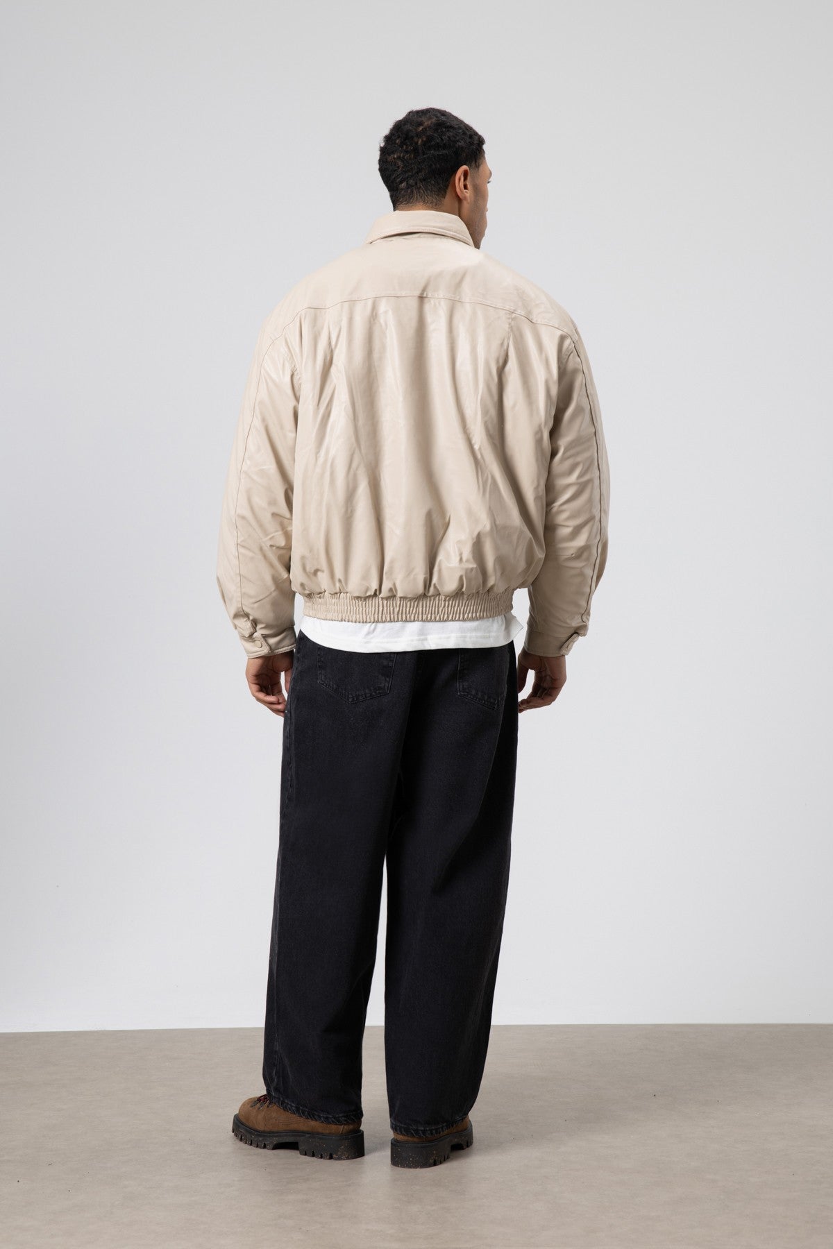 Basic Suni Deri Oversize Ceket