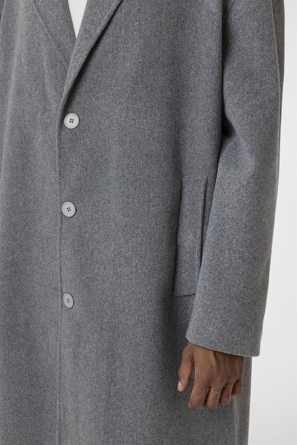 Oversize Uzun Kaşe Kaban