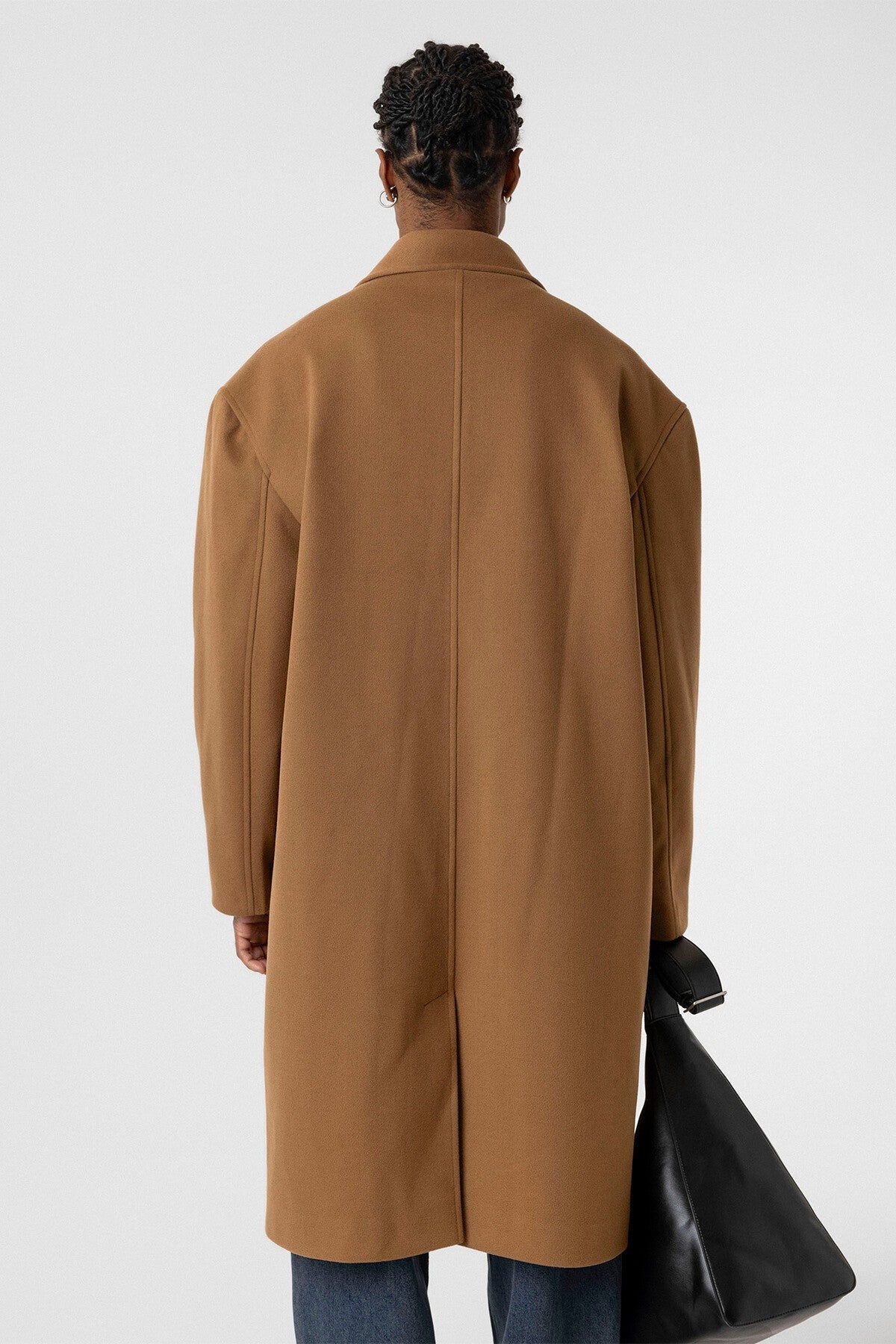 Oversize Uzun Kaşe Kaban