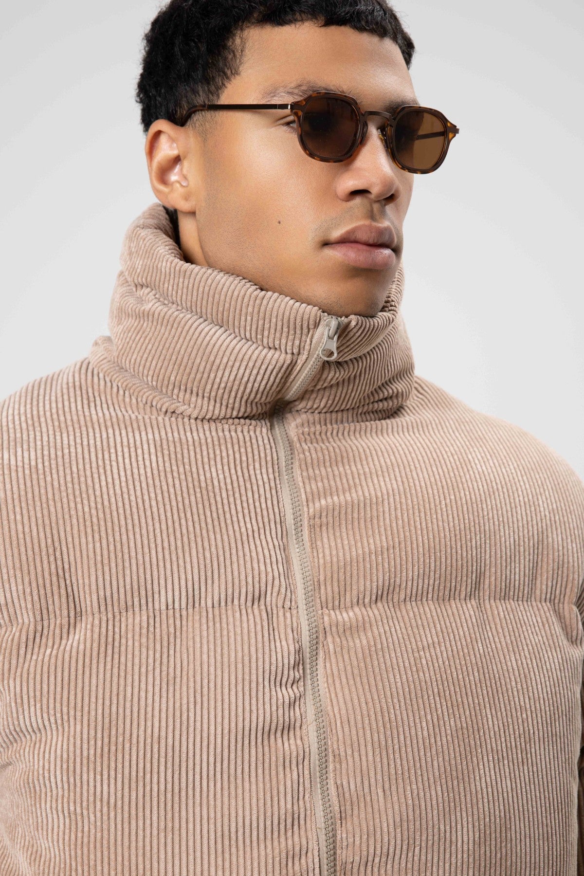 Oversize Kadife Şişme Mont