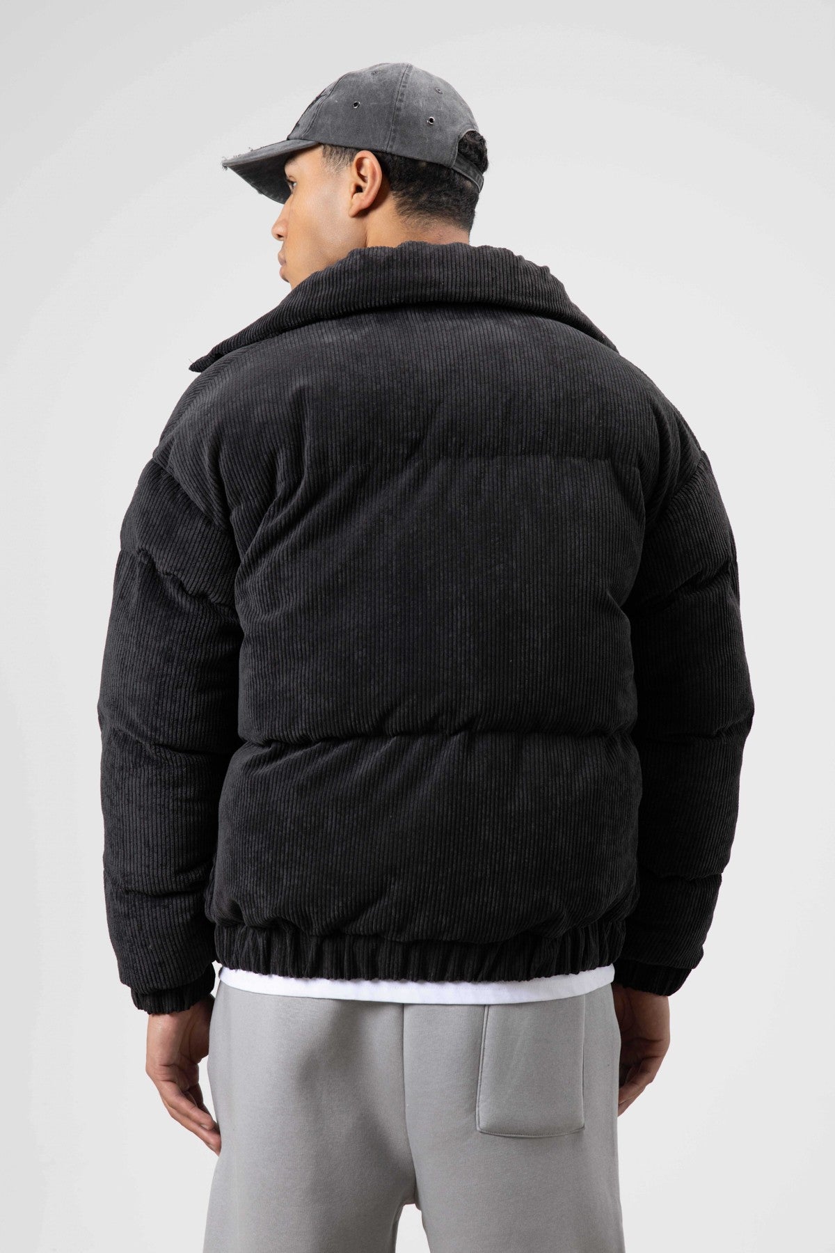Oversize Kadife Şişme Mont