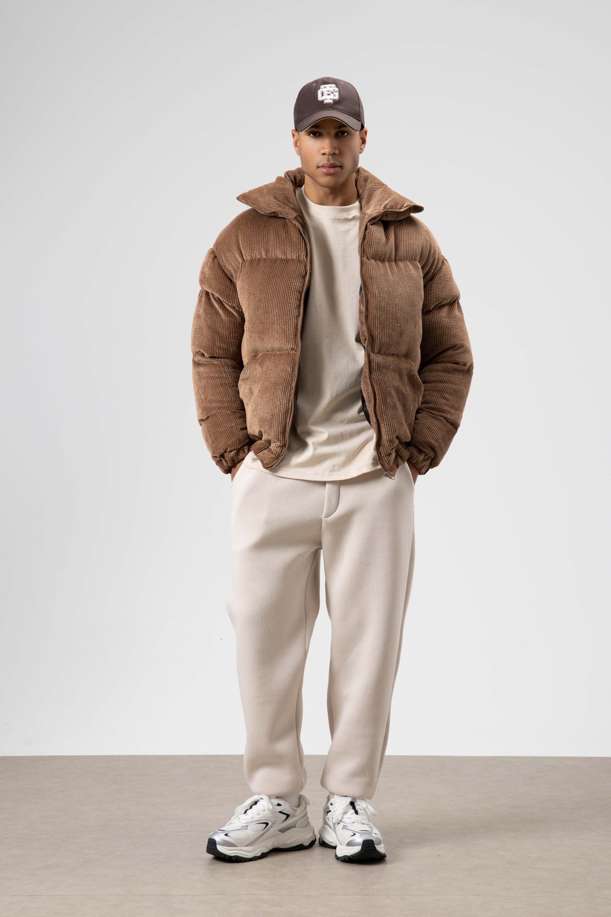 Oversize Kadife Şişme Mont