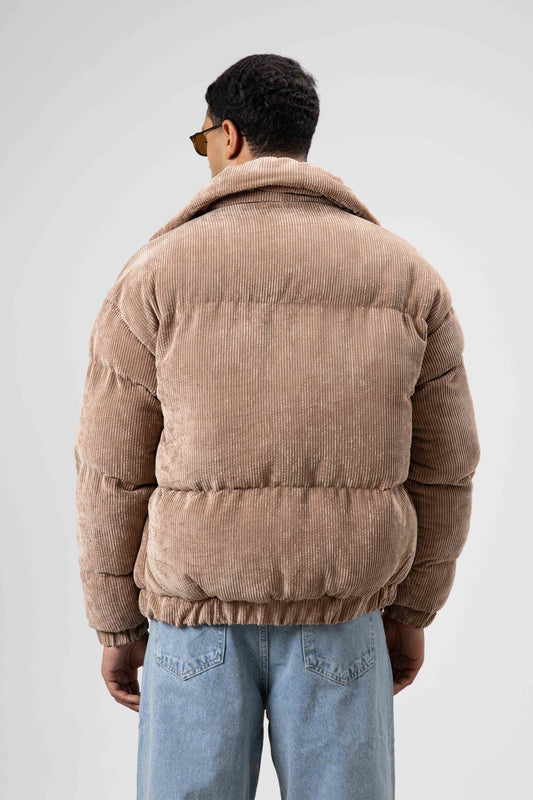 Oversize Kadife Şişme Mont