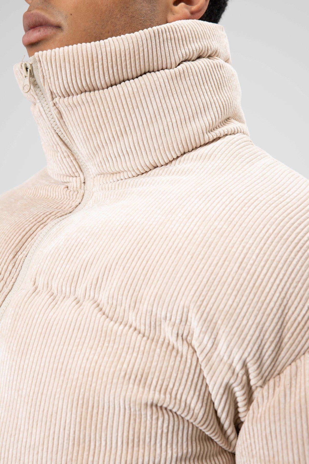Oversize Kadife Şişme Mont