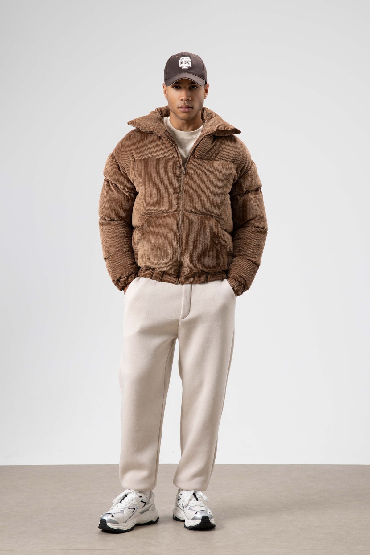 Oversize Kadife Şişme Mont
