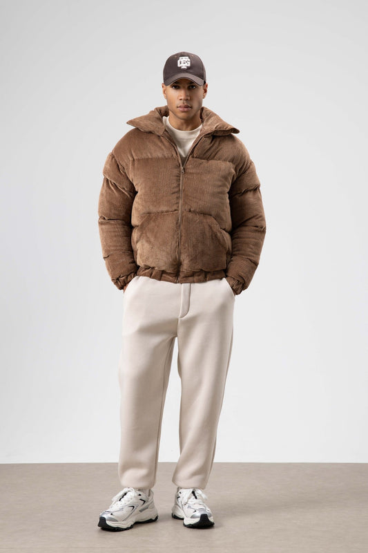 Oversize Kadife Şişme Mont