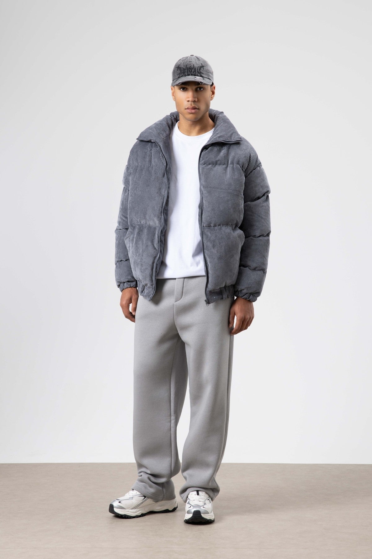 Oversize Kadife Şişme Mont