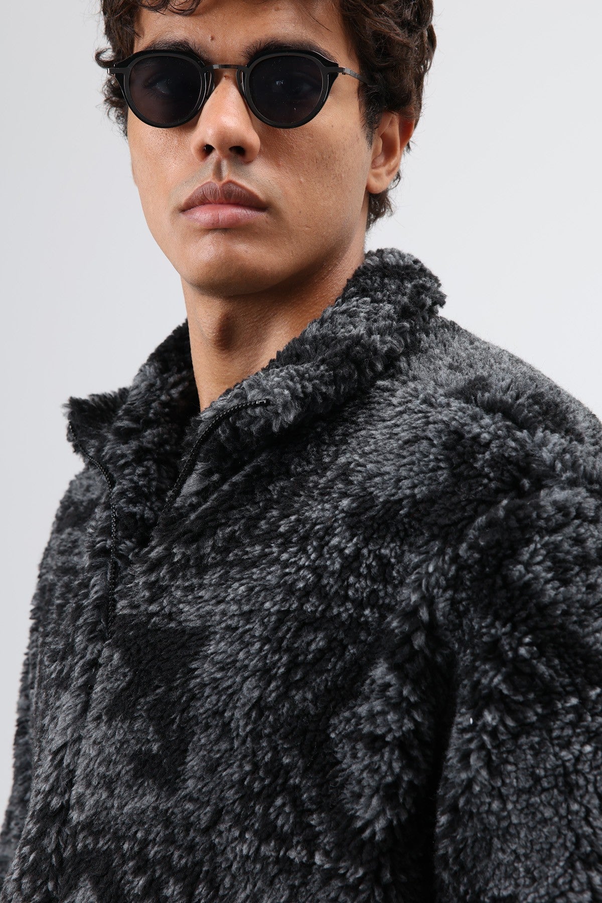 Oversize Peluş Mont