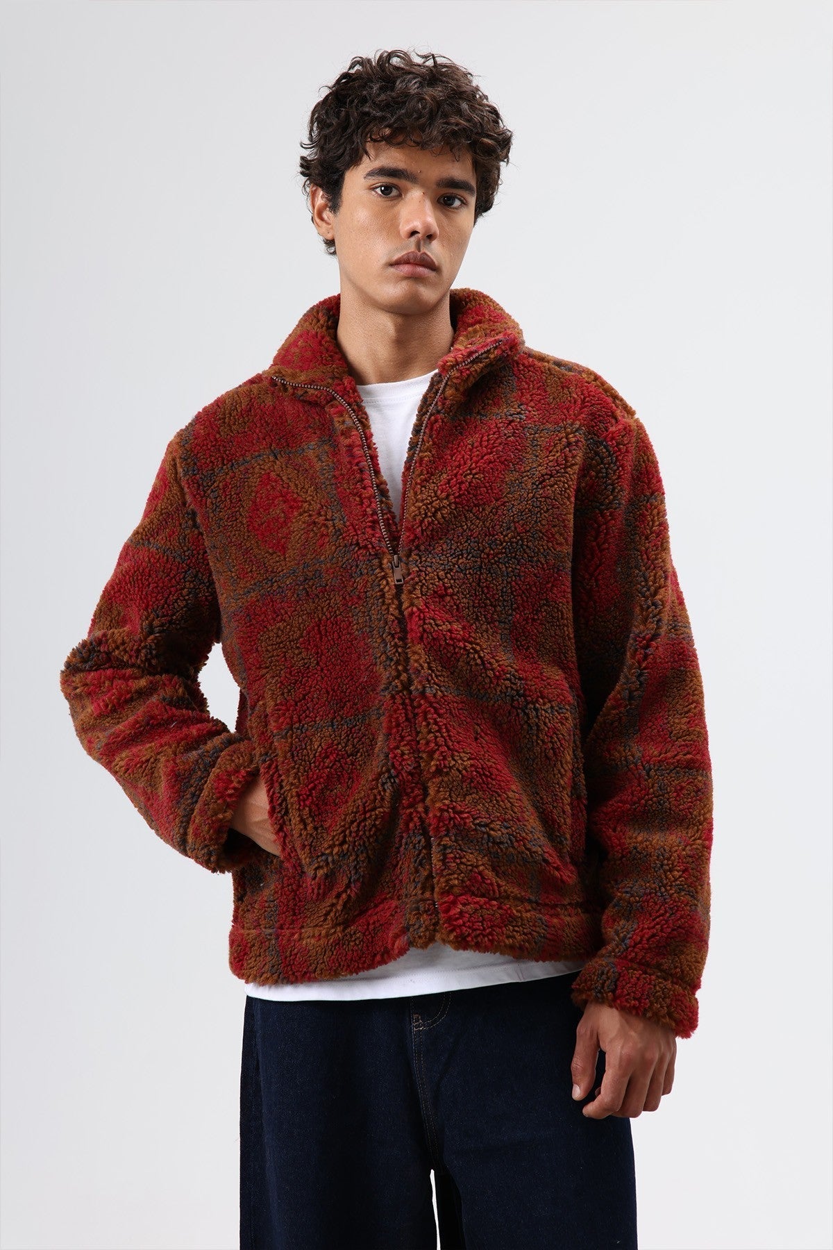 Oversize Peluş Mont
