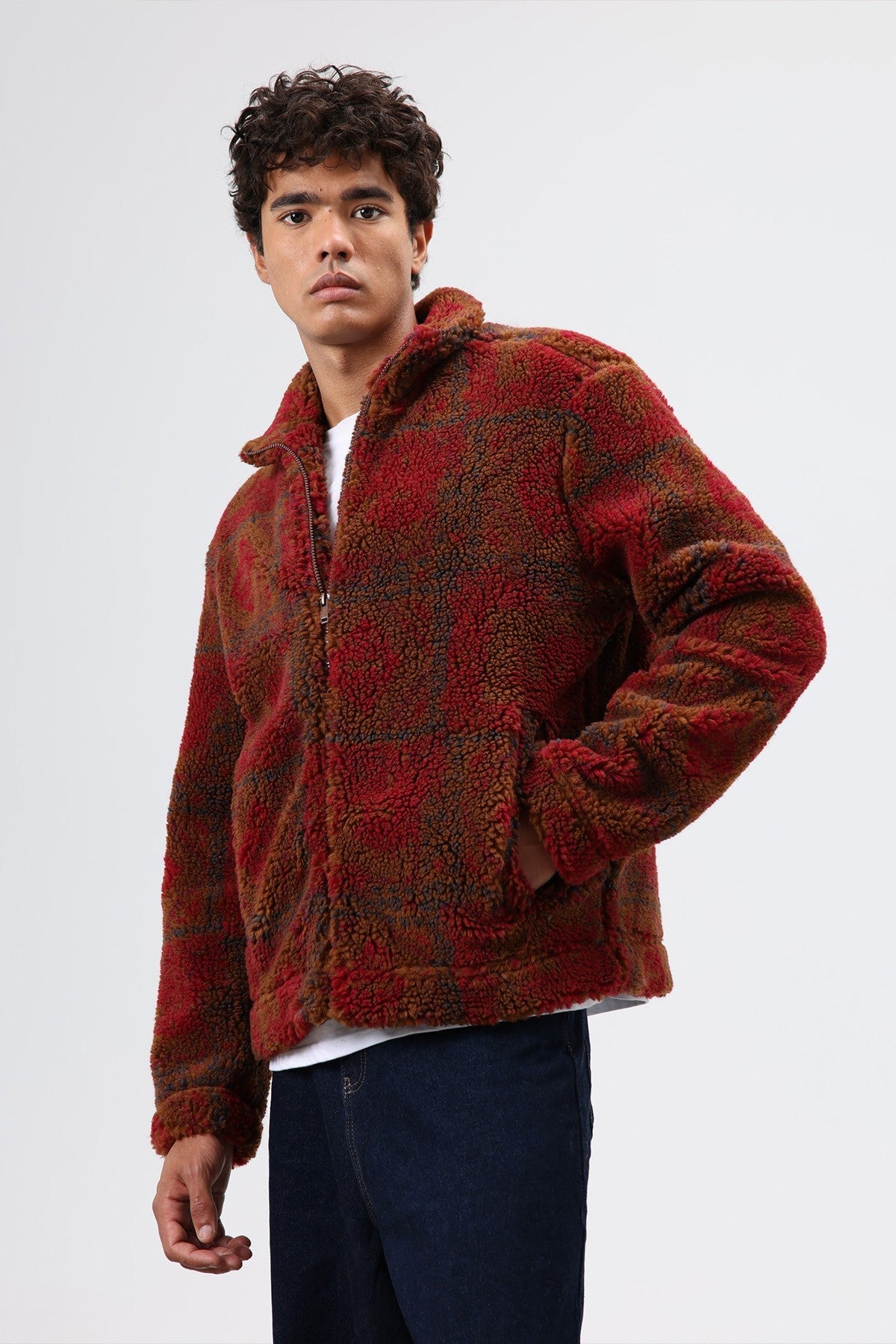 Oversize Peluş Mont