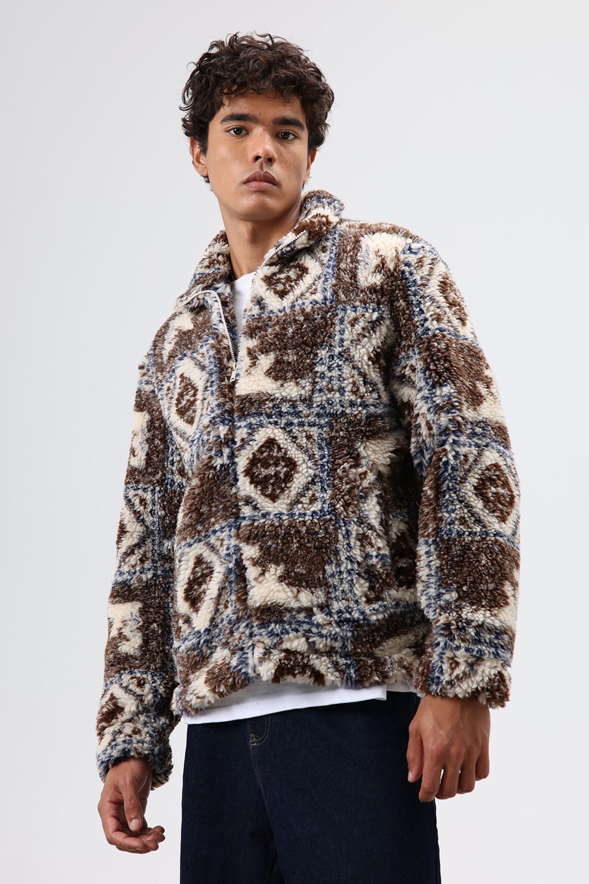 Oversize Peluş Mont