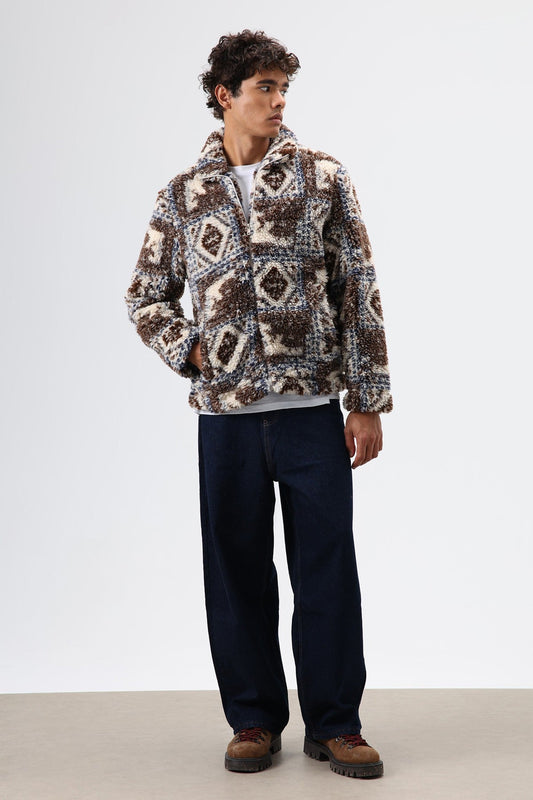Oversize Peluş Mont