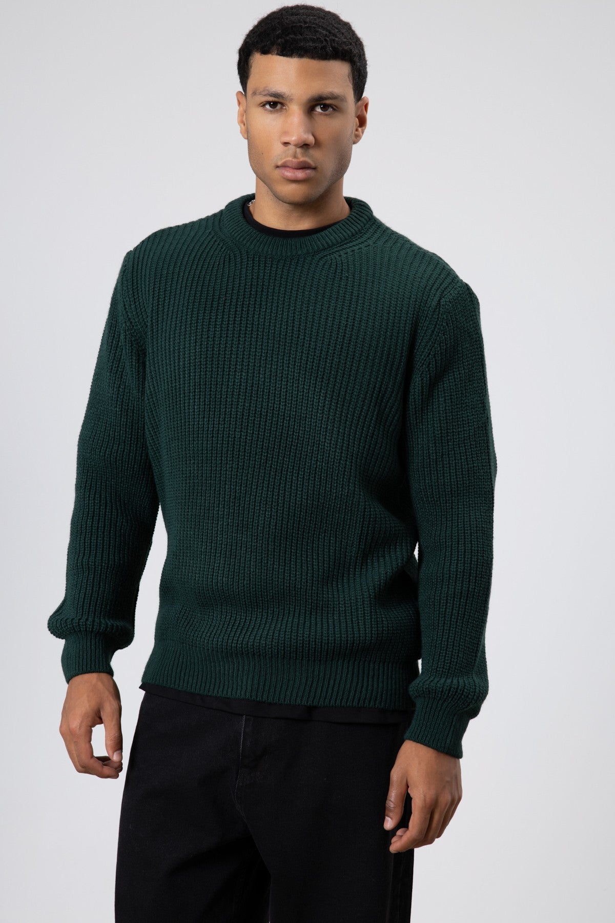 Bisiklet Yaka Oversize Triko Kazak