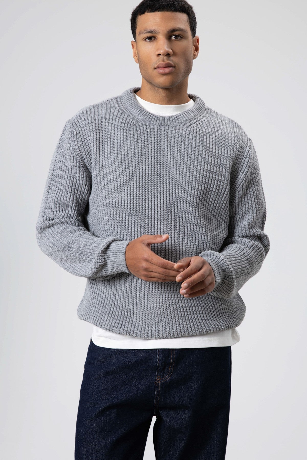 Bisiklet Yaka Oversize Triko Kazak