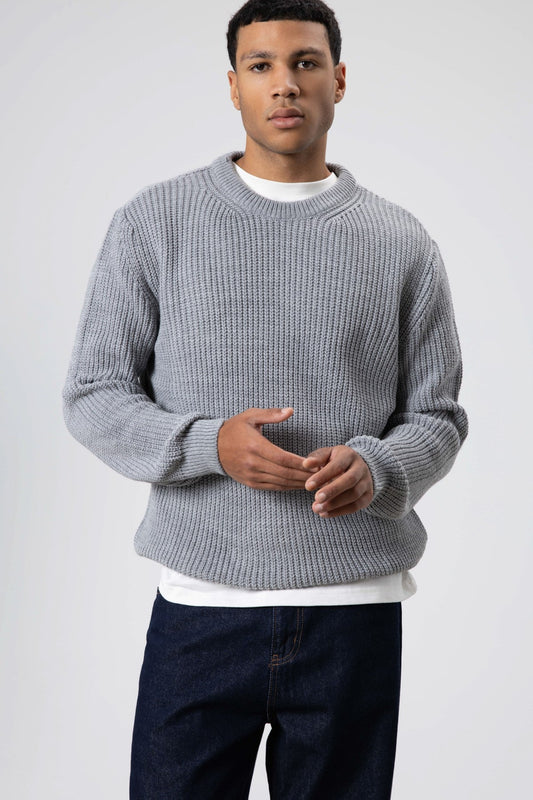 Bisiklet Yaka Oversize Triko Kazak