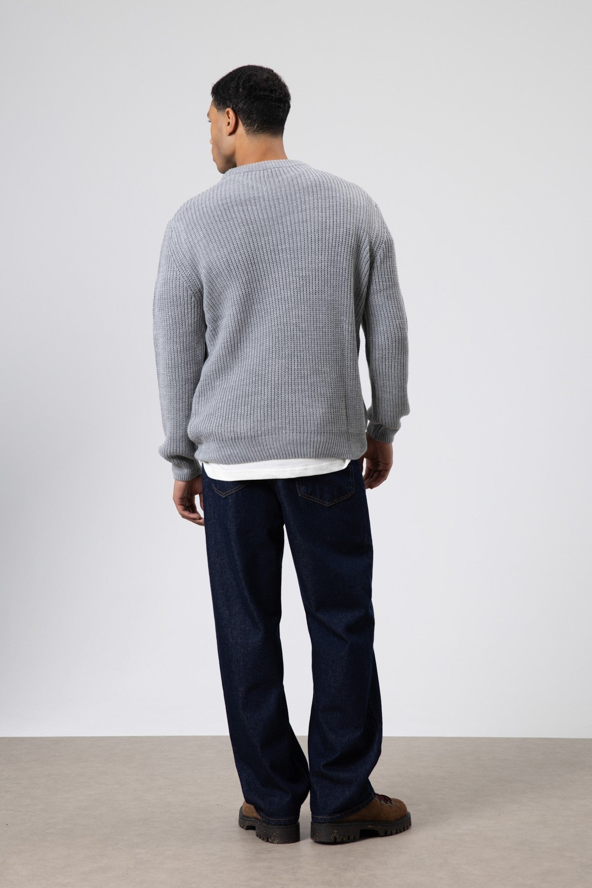 Bisiklet Yaka Oversize Triko Kazak