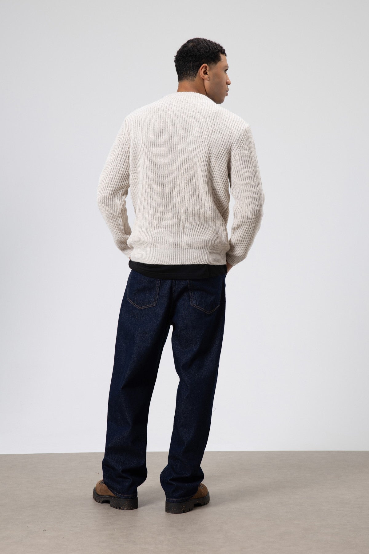 Bisiklet Yaka Oversize Triko Kazak