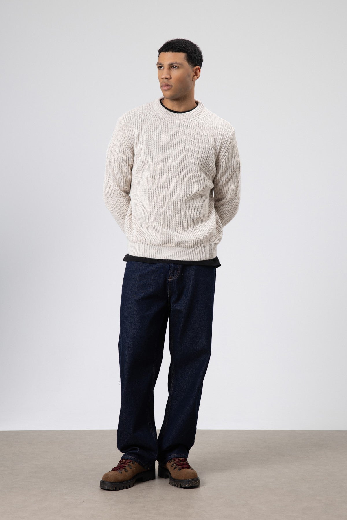 Bisiklet Yaka Oversize Triko Kazak