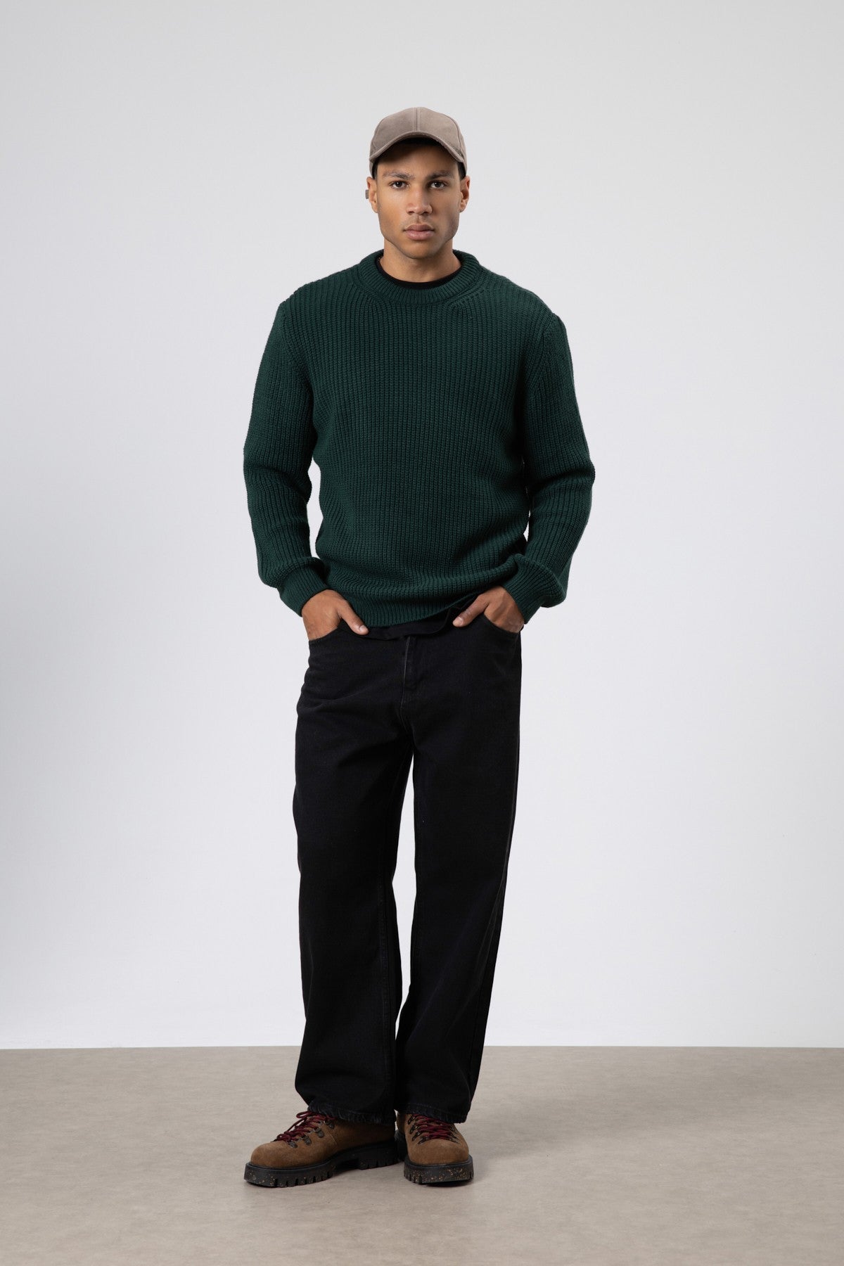 Bisiklet Yaka Oversize Triko Kazak