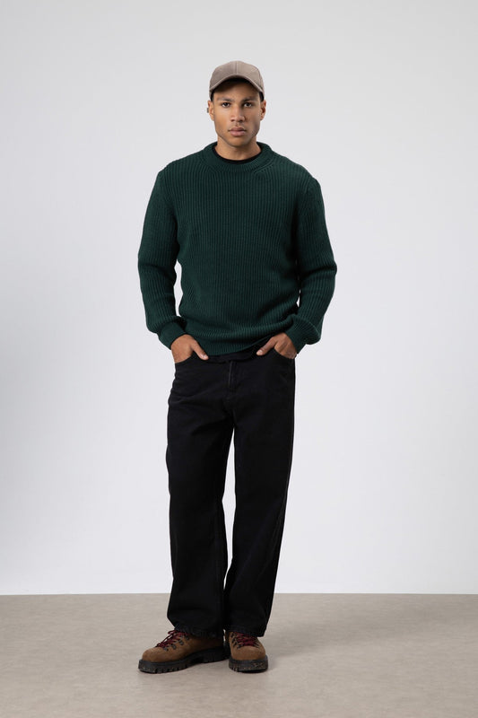 Bisiklet Yaka Oversize Triko Kazak