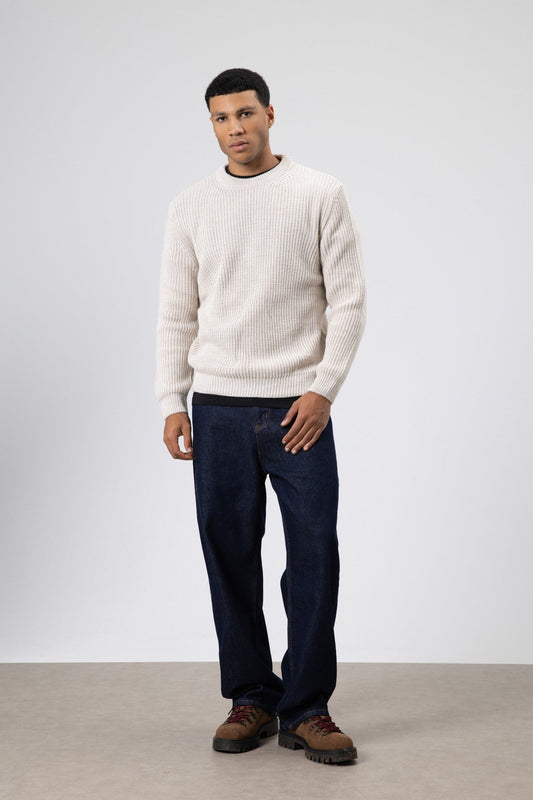 Bisiklet Yaka Oversize Triko Kazak