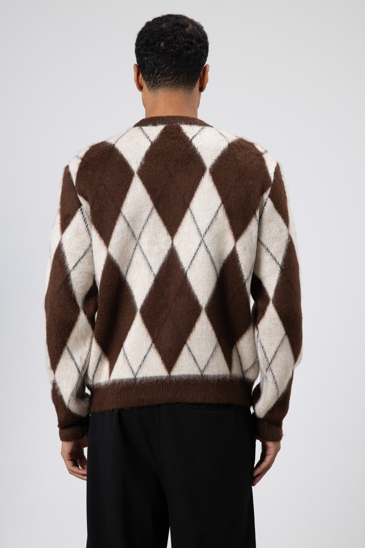 Baklava Desenli Oversize Kazak